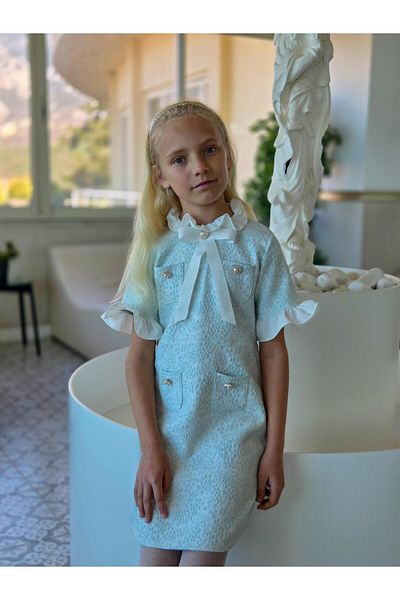 Hilal Akıncı Kids Rochie de buzunar cu maneca scurta pentru fete