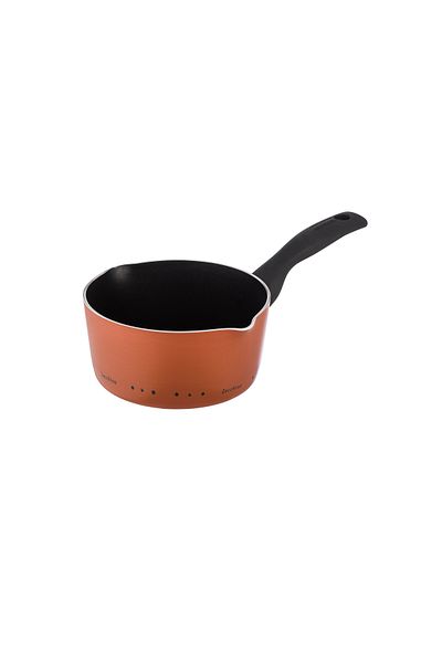 moneta Casserole for frying, cooking and boiling, coated with a non-stick material and a heat-insulated handle, made in Italy, 16 cm