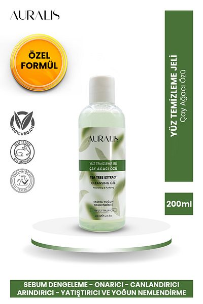 Auralis Tea Tree Extract Facial Cleansing Gel 200 ml