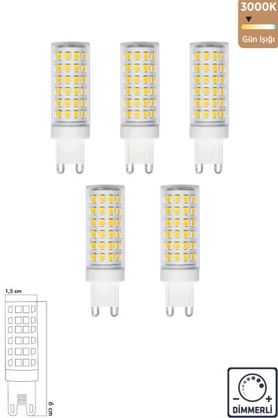Heka UZUN MISIR ŞEFFAF 7 W 3000K G9 LED AMPUL ERD-289