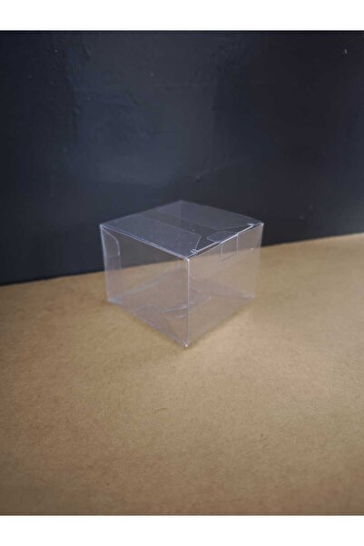 MK Ambalaj Pvc, Asetat, Şeffaf Kutu - 300 Micron - 6 X 6 X 4,8 Cm - (25 ADET)