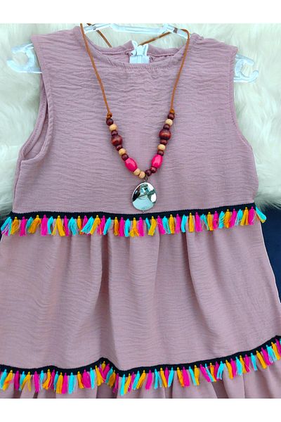 Beray Bebe Pendant Crepe Girl's Dress