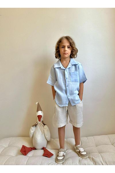 YİGİT BUTİK مجموعة Yigit Butik من نسيج الكتان للأولاد من الأسفل إلى الأعلى