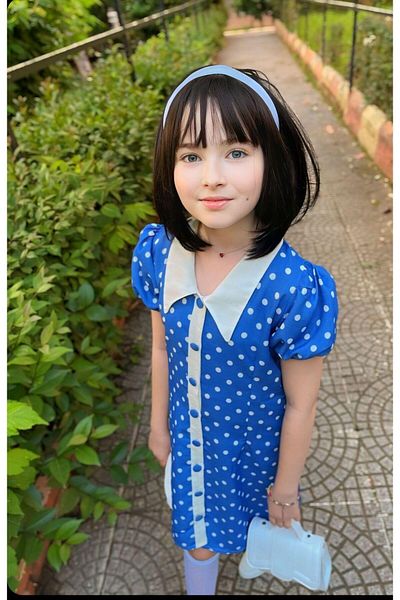 Hilal Akıncı Kids Rochie retro cu model cu buline