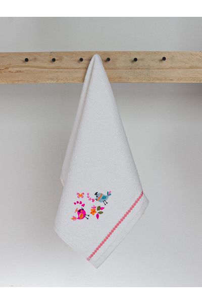 Ender Home Set of 2 Bird Embroidery Kitchen Towels – 35X50 Cm, 100% Cotton