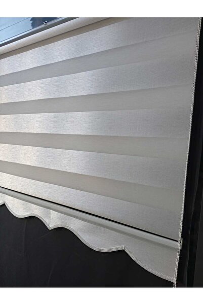 yağmur zebra KETEN BEYAZ ZEBRA STOR PERDE, OFİS PERDESİ EV PERDESİ