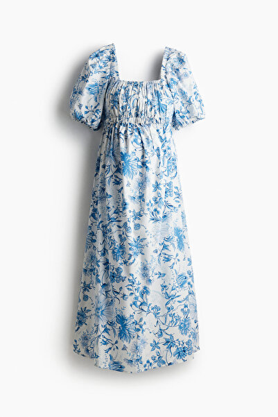 H&M MAMA Pamuk Karışımlı Poplin Elbise