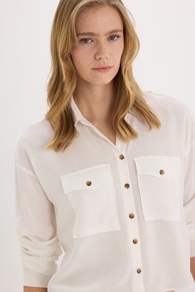 DeFacto Regular Fit Viskon Uzun Kollu Gömlek A5380ax25sp