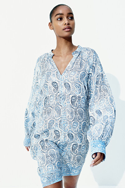 H&M Kuşaklı Tunik Elbise