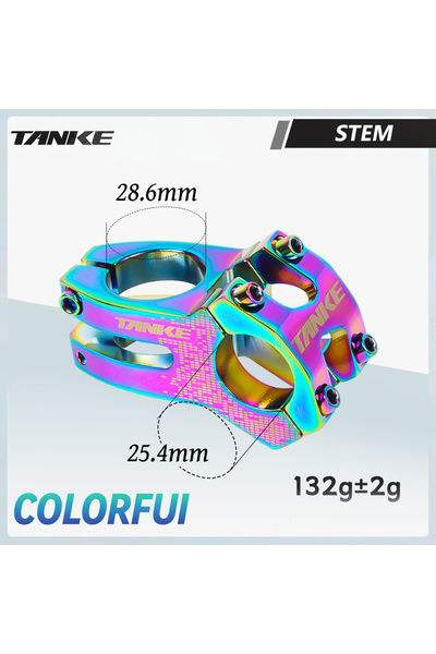 Choice 022 ساق دراجة طريق TANKE-MTB ملونة مقاس 25.4 مم، أجزاء دراجة من سبائك الألومنيوم CNC، ساق قصيرة عالية القوة