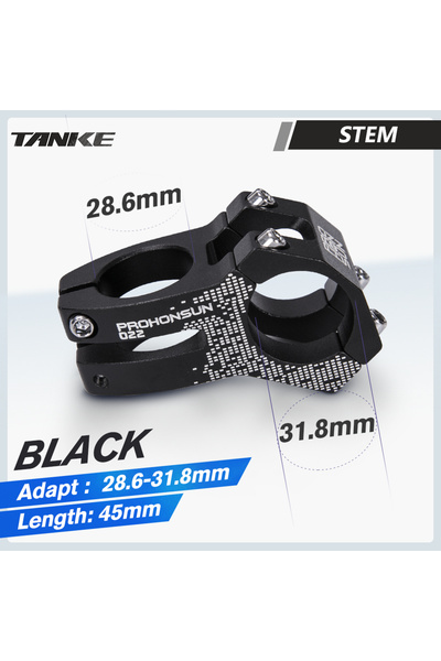 Choice 022 ساق دراجة طريق TANKE-MTB سوداء، أجزاء دراجة من سبائك الألومنيوم CNC، مقبض قصير عالي القوة