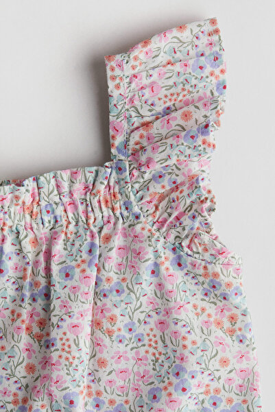 H&M Baskılı ve Pamuklu Tulum