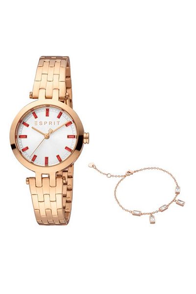 Esprit ES1L342M0095 Watch Women Brooklyn Golden Tone with White dial Quartz mechanism