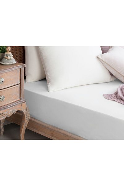 Madame Coco Elastisches Bettlaken aus 100 % gekämmter Baumwolle in Kingsize-Größe