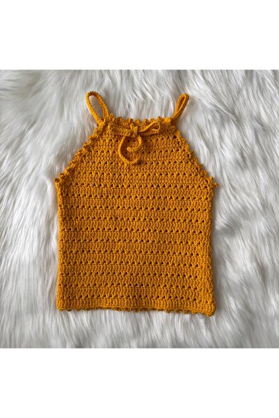 Home EL ÖRGÜSÜ COTTON ASKILI KIZ BEBEK/ÇOCUK BLUZ