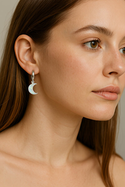 DURAN TAKI TASARIM Opal Ay Küpe