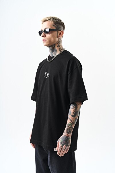 Respire Ανδρικό μπλουζάκι με στάμπα ματιών μαύρο