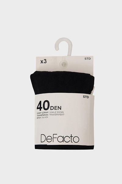 DeFacto 3-teilige 40-Denier-Kniestrümpfe für Damen E2040axns