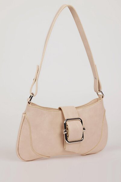 DeFacto Γυναικεία τσάντα ώμου με αγκράφα με λεπτομέρεια από συνθετικό δέρμα B9356axns