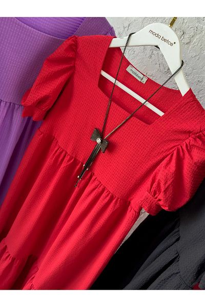 modabetce Seersucker Fabric Dress