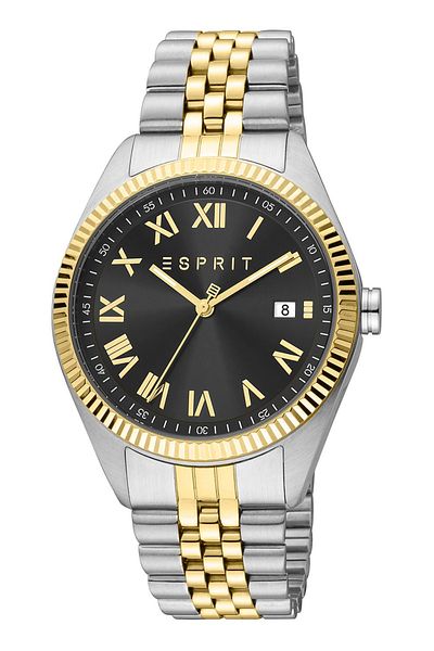 Esprit ES1G365M0075 Watch Men Silver Tone/Golden Tone with Black dial Quartz mechanism