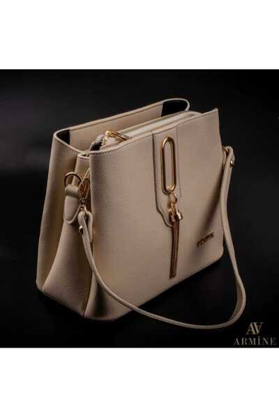 Armine Kadın Krem Çapraz Askılı El Ve Omuz Çantası 361