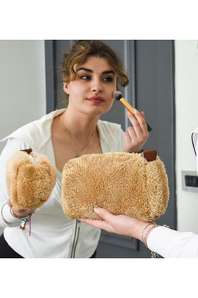 Özgüner Oyuncak Zippered Plush Makeup Bag – Newest Makeup Bag Models