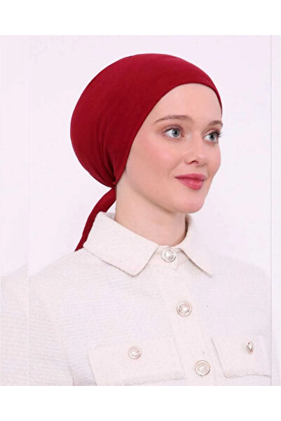 LAVENDER Silicone Seamless Combed Cotton Bonnet 1919-06 Claret Red