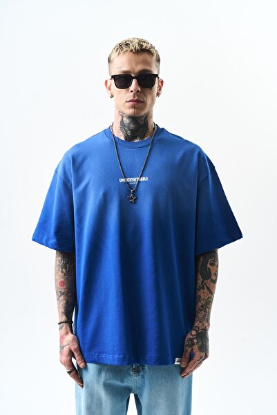 Respire Tricou oversize cu imprimeu pentru bărbați Saks