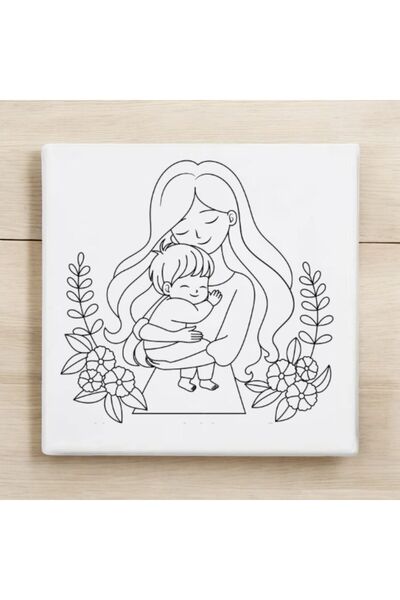 mika house Anneler günü etkinlik Anneler günü boyama Anne temalı tuval boyama...