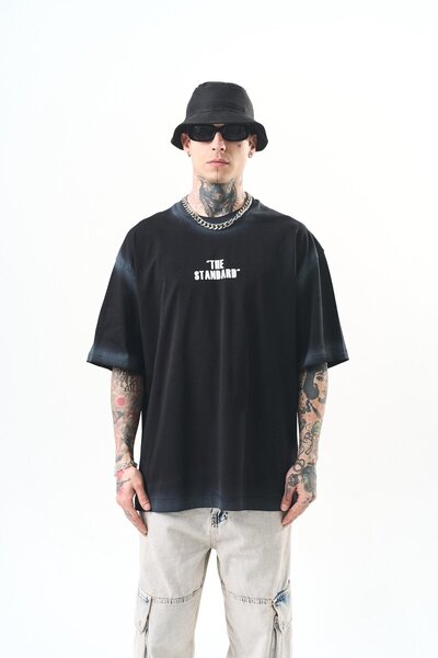 Respire Ανδρικό The Standard Printed Oversize T-Shirt Μαύρο