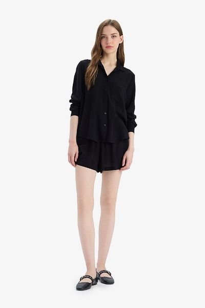 DeFacto Langarmshirt aus Viskose mit normaler Passform N2518az25sp