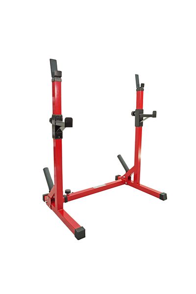 YALLA HomeGym Commercial Home Adjustable Heavy-Duty Squat Rack Stand, Bench Press Rack, RED