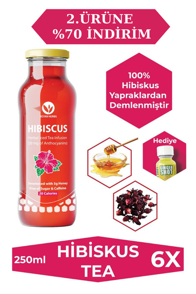 beyan herbs Hibiskus Çayı -şekersiz&kalorisiz Ferahlatıcı Ve Doğal Lezzet - 2...