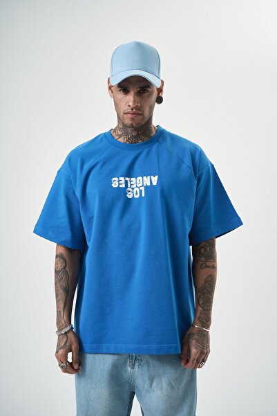 Respire Чоловіча футболка Oversize з принтом One, синя