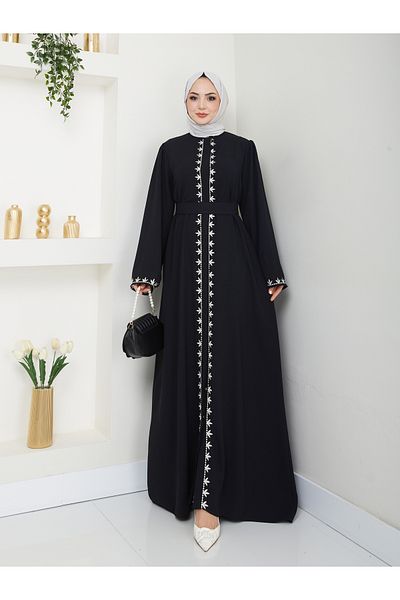 VOLT CLOTHİNG Дамска бродирана рокля Abaya Abaya