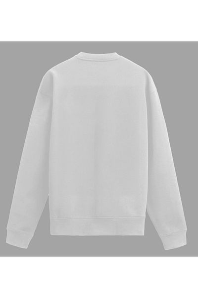 Edizen Unisex Oversize 100% Cotton White Premium φούτερ