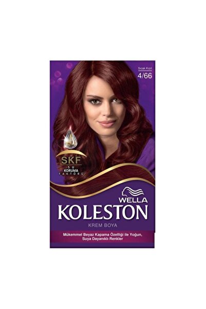 Wella Koleston Kit Saç Boyası 4/66 Sıcak Kızıl