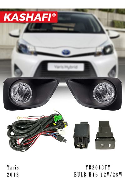 Kashafi Fog Lamp Kit for Toyota Yaris 2013 H16 12V 28W with Wiring Harness and Switch Set