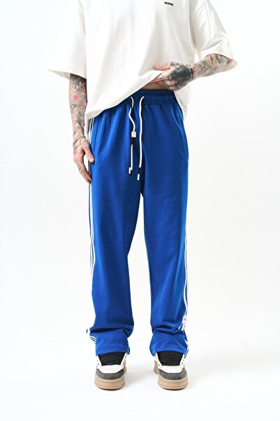 Respire Férfi 3 részes csíkos, részletezett interlock baggy melegítőnadrág