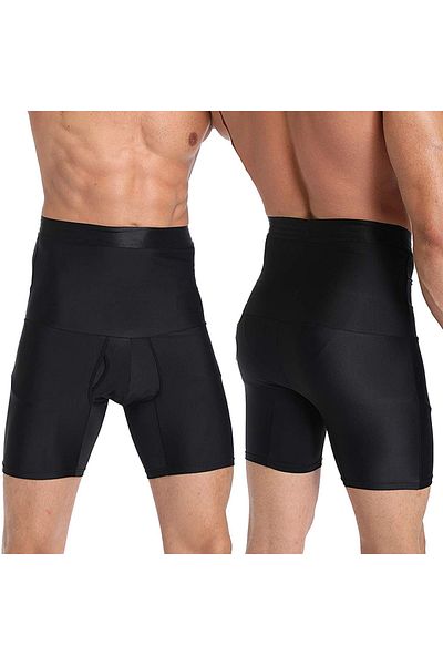Sweet Sauna High Waist Firming and Belly Lifting Body Shaper Men's Boxer Corset Black