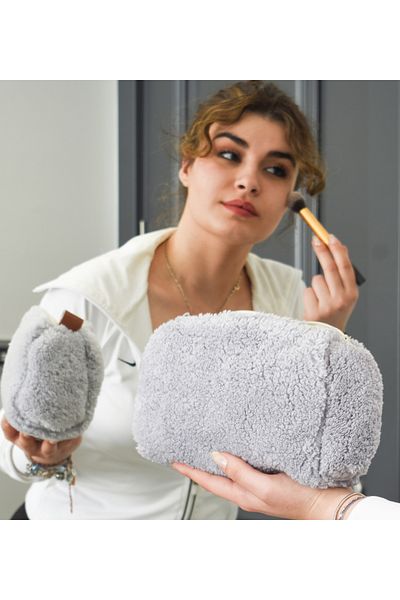Özgüner Oyuncak Zippered Plush Makeup Bag – Newest Makeup Bag Models