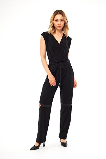 LAMANTE KRUVAZE YAKA SİYAH BODYSUIT