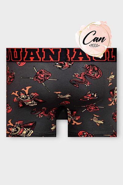 Juan Raul Samurai and Dragon Pattern Pattern Men's Boxers - Db225