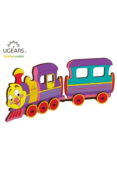 Ugears Colorful Locomotive Model