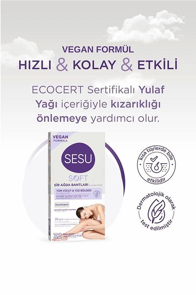 Sesu Soft Vegan Waxing Strip 32 pcs
