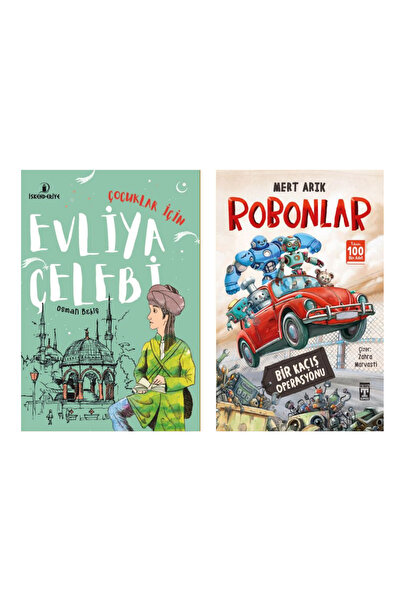 İskenderiye Kitap Çocuklar İçin Evliya Çelebi - Robonlar (2 Kitap) +9 Yaş
