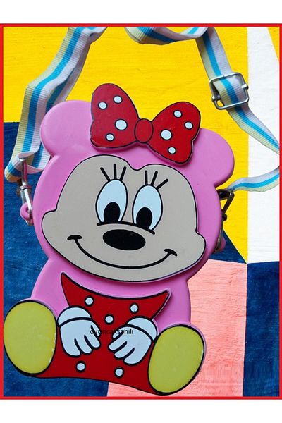 OYUNCAKSAHİLİ Minnie Mause 2-Piece Popit Shoulder Bag with Strap Popit Wallet with Keychain Gift 2 Products at a Time