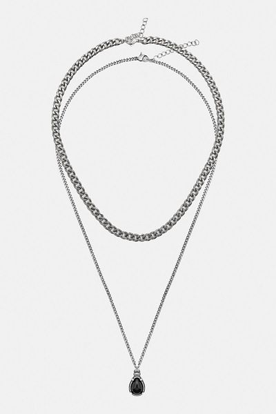 Pull & Bear Pack of 2 stone necklaces
