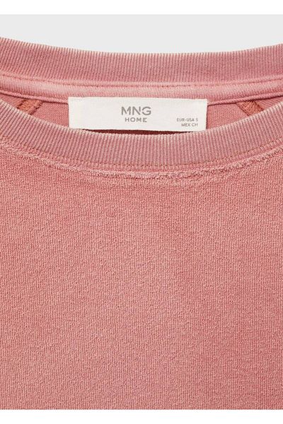 MANGO Woman Памучен суитшърт от хавлиен памук